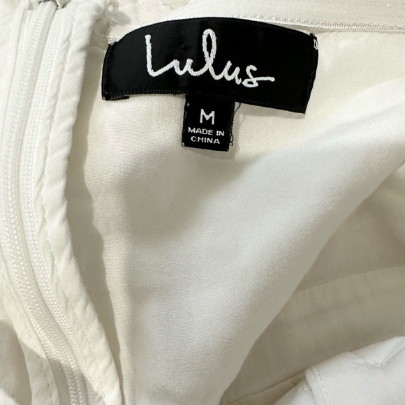 Lulus Skyline White Strapless Culotte Jumpsuit medium minimalist boho - Picture 7 of 8